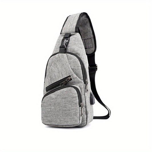 Outdoor Sling Bag Release Buckle Crossbody Bag With USB Charging Port