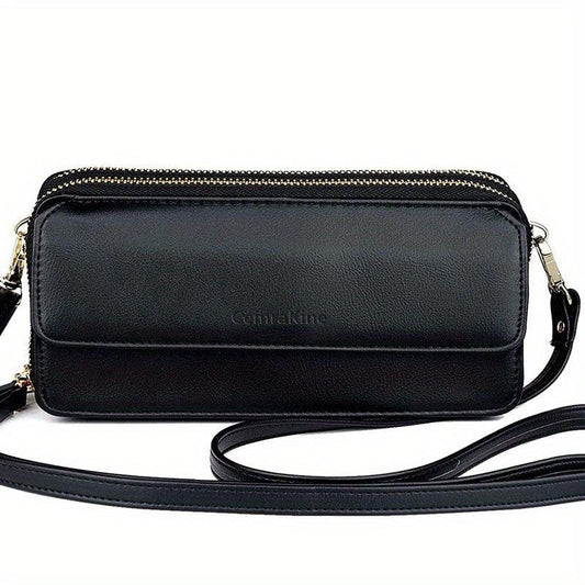 RFID Crossbody Wallet Wristlet Purse in Vegan Leather
