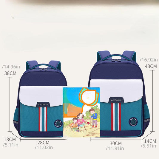 Causal Contrast Kids Backpack for Primary School Students with Spine Protection