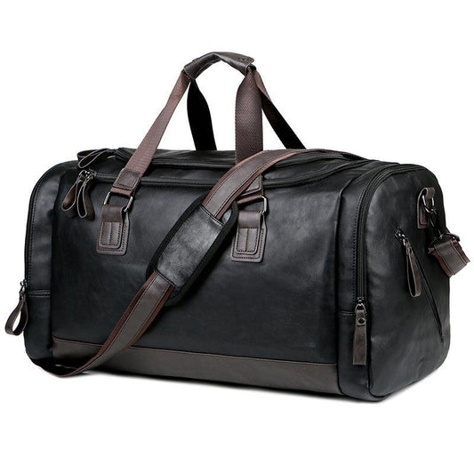 Men Leather Travel Bags Carry On Luggage Bag Duffel Handbag Weekend Tote