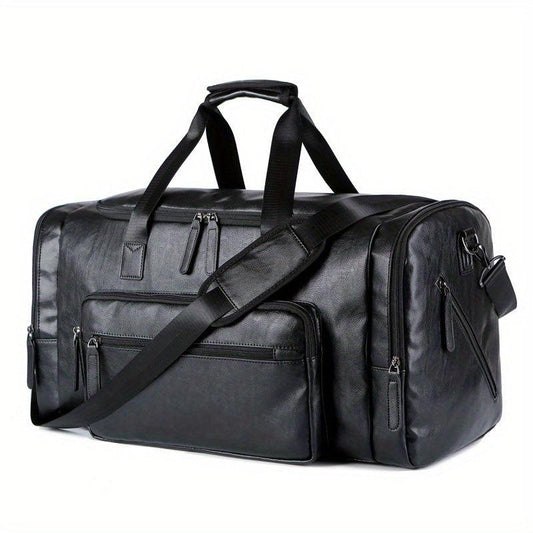 Men Leather Travel Bags Carry On Luggage Bag Duffel Handbag Weekend Tote