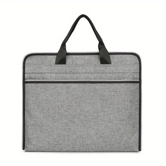 Portable Briefcase Meeting Office Zippered Document Organizer