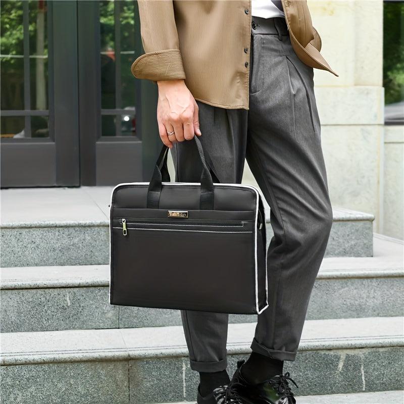 Large Capacity Nylon Briefcase for Office Meetings