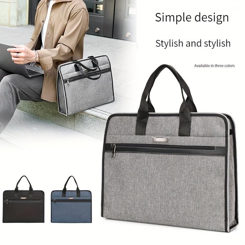 Large Capacity Nylon Briefcase for Office Meetings