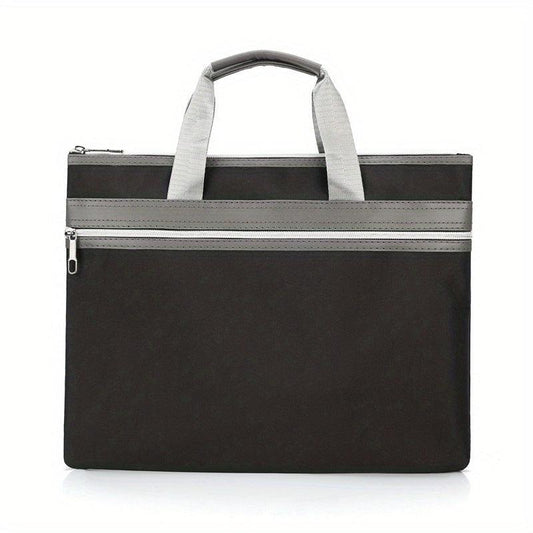 Nylon Briefcase Zippered Document Organizer Handbag