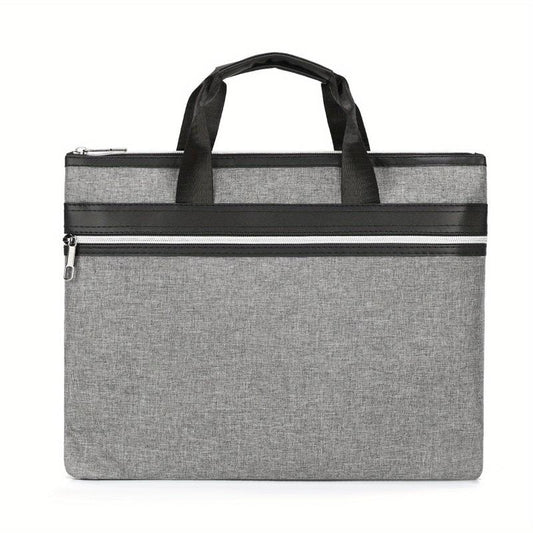 Waterproof Nylon Briefcase Zippered Document Organizer Handbag