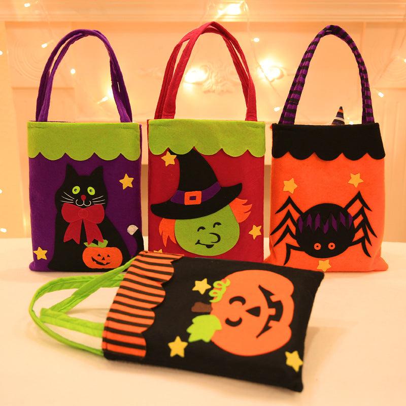 Halloween Gift Bag Tote Bag Pumpkin Ghost Cat Spider Pouch