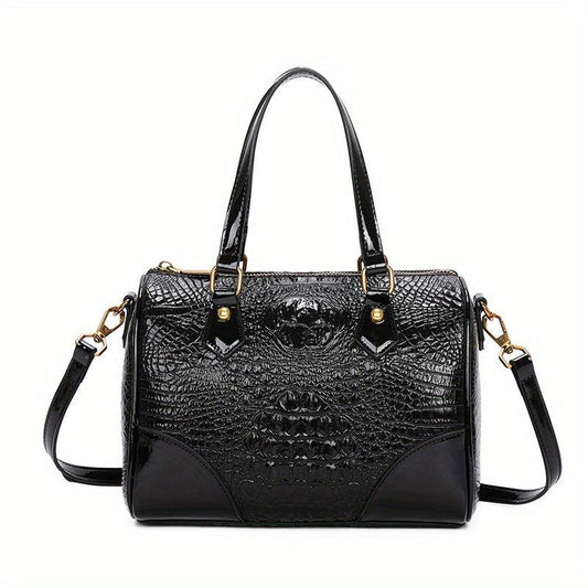 Crocodile Pattern Shoulder Bag Business Handbag Briefcase