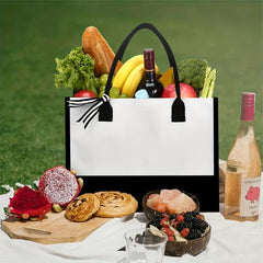 Casual Canvas Clutch Tote Bag with Large Capacity