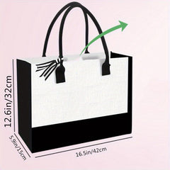 Casual Canvas Clutch Tote Bag with Large Capacity