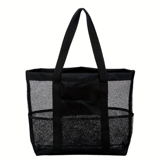 Hollow Mesh Beach Bag Shoulder Bag Tote Travel Toiletry Bag