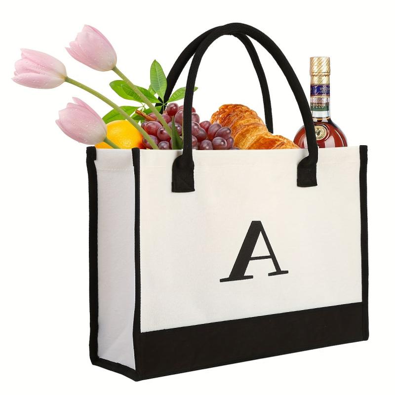 Canvas Tote Bag Handbag Large Capacity Beach Shopping Wedding Birthday Gift