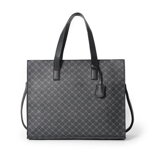 Versatile PU Leather Tote Crossbody Bag for Business Trip