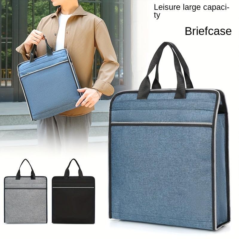 Denim Business Briefcase Handbag for Men Office Organizer Computer Bag
