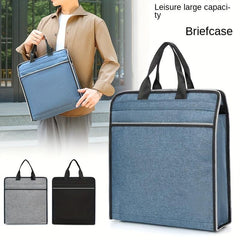 Denim Business Briefcase Handbag for Men Office Organizer Computer Bag