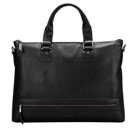 Leather Business Briefcase Handbag For Men Travel Work Computer Bag