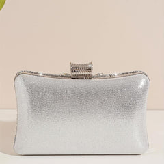 Silver Rhinestone Party Wallet Evening Handbag