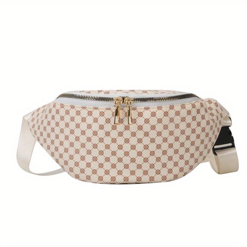 Vintage Geometric Print Chest Bag Retro Crossbody Bag Women's Casual Sling Purse