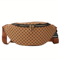 Vintage Geometric Print Chest Bag Retro Crossbody Bag Women's Casual Sling Purse