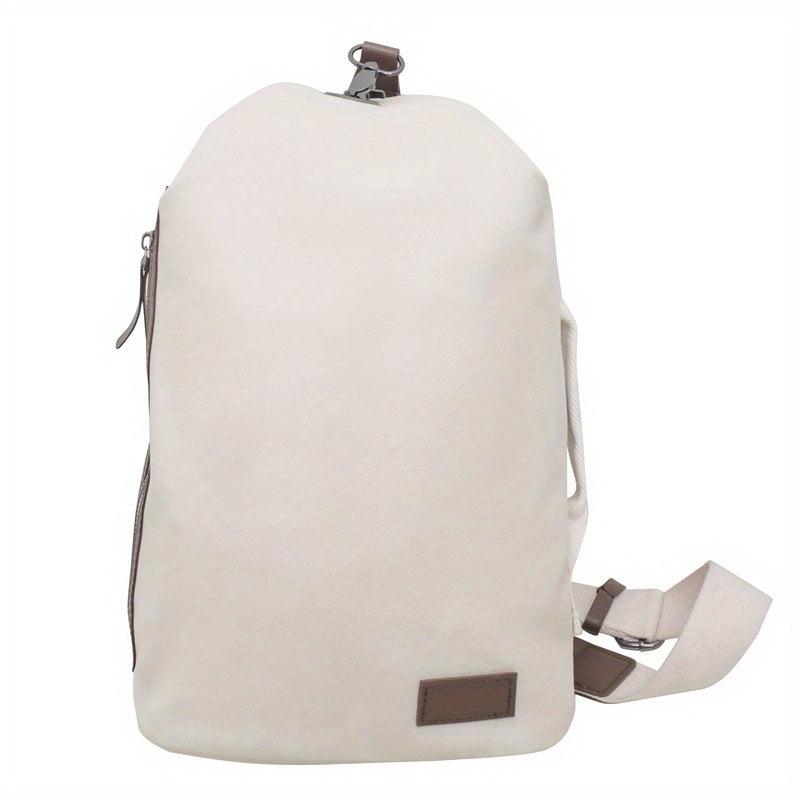 Vintage PU Leather Chest Bag Anti theft Crossbody Bag