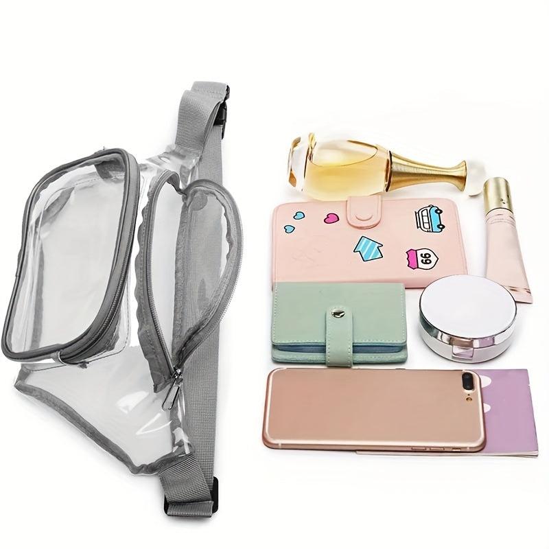 Clear Waterproof Durable Chest Bag PVC Fanny Pack Beach Sport Zipper
