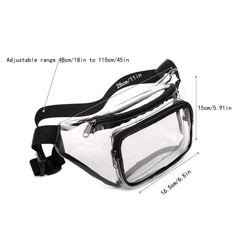 Clear Waterproof Durable Chest Bag PVC Fanny Pack Beach Sport Zipper