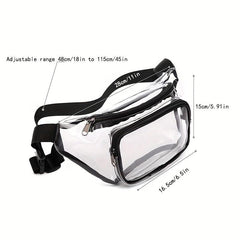 Clear Waterproof Durable Chest Bag PVC Fanny Pack Beach Sport Zipper