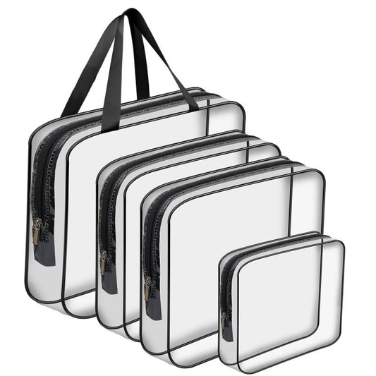 4 Pack PVC Waterproof Toiletry Bags for Travel Storage