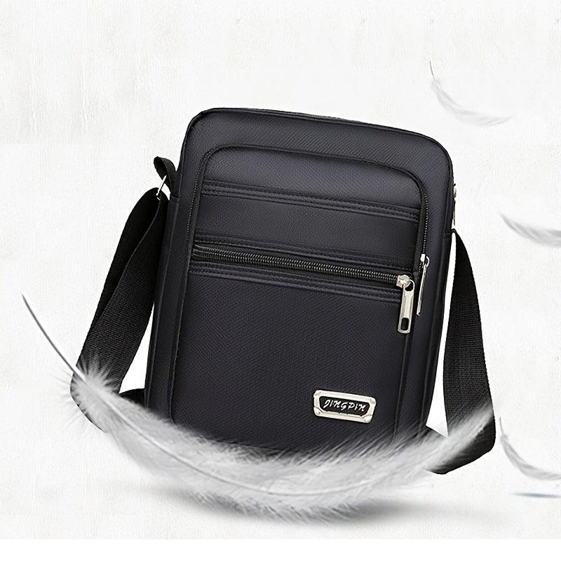 Men's Large Capacity Nylon Messenger Bag with Shoulder Strap