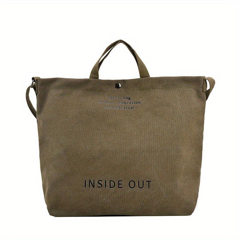 Casual Large Shoulder Bag Alphabet Print Handbag