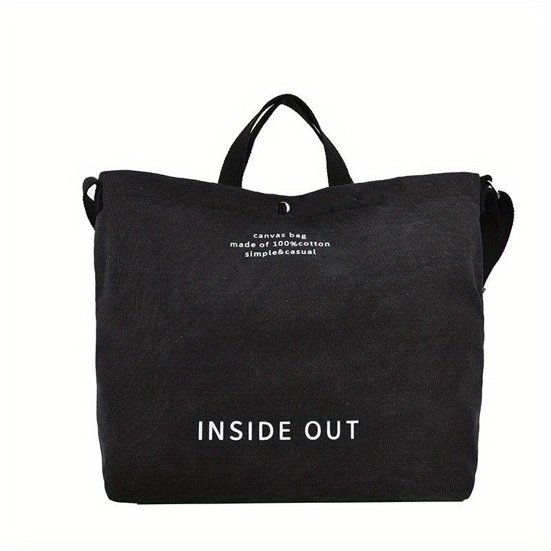 Casual Large Shoulder Bag Alphabet Print Handbag