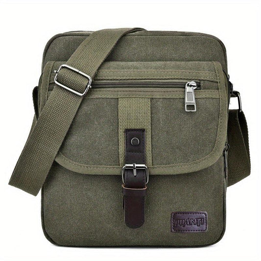 Men's Canvas Crossbody Messenger Bag Thickened Material Large Capacity