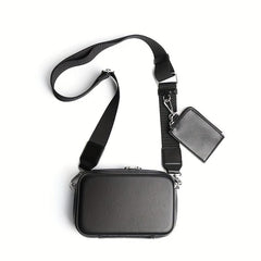 Men's Casual Crossbody Bag Messenger Bag Small Square Shoulder Bag