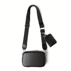 Men's Casual Crossbody Bag Messenger Bag Small Square Shoulder Bag
