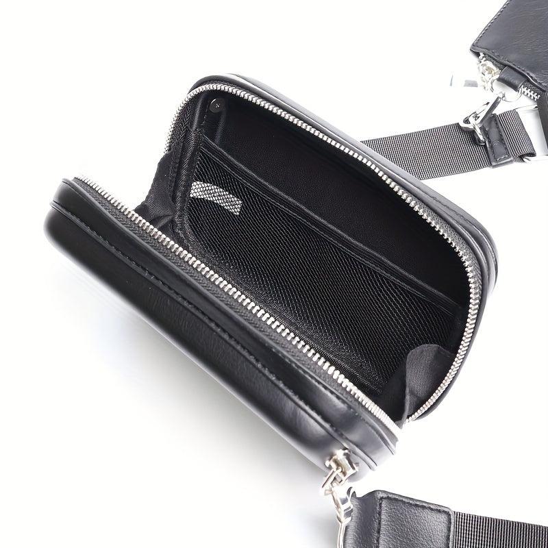 Men's Casual Crossbody Bag Messenger Bag Small Square Shoulder Bag