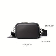 Men's Casual Crossbody Bag Messenger Bag Small Square Shoulder Bag