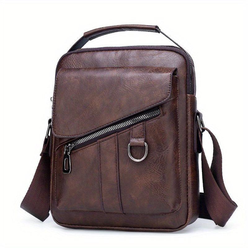 Leather Crossbody Chest Bag Business Sling Messenger Tote Travel Bag
