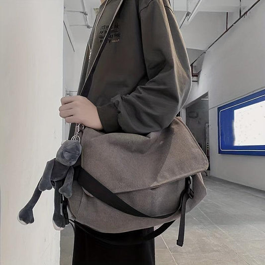 Casual Canvas Messenger Bag Large Capacity Shoulder Bag