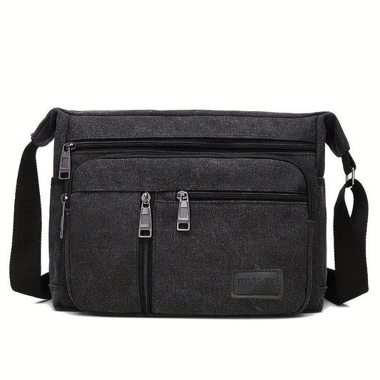 Men's Casual Canvas Shoulder Bag Messenger Bag Large Capacity