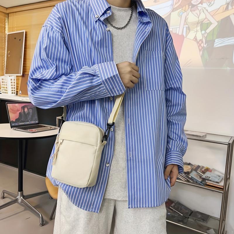 Men's Small Square Crossbody Bag Casual Shoulder Bag