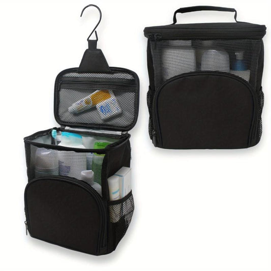 Large Capacity Toiletry Bag With Metal Hook Travel Storage Bag