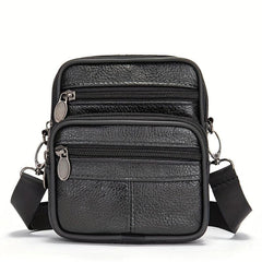 Men's Leather Waist Bag Shoulder Messenger Business Briefcase