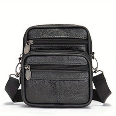 Men's Leather Waist Bag Shoulder Messenger Business Briefcase