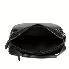 Men's Leather Crossbody Bag Large Capacity Satchel Shoulder Bag