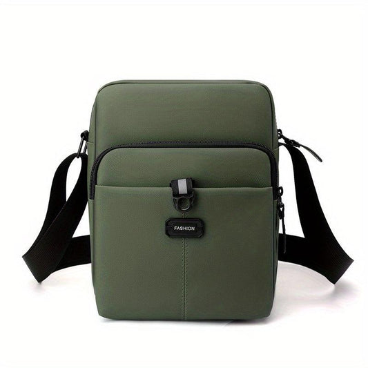 Men's Nylon Vertical Crossbody Bag Multifunction Diagonal Shoulder Bag