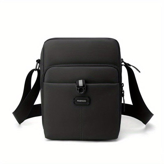Men's Nylon Vertical Crossbody Bag Multifunction Diagonal Shoulder Bag