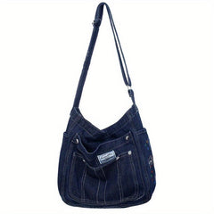 Y2K Denim Hobo Crossbody Bag For Men