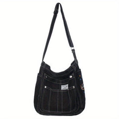 Y2K Denim Hobo Crossbody Bag For Men