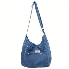 Y2K Denim Hobo Crossbody Bag For Men