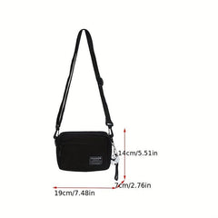Men's Canvas Messenger Bag with Pendant